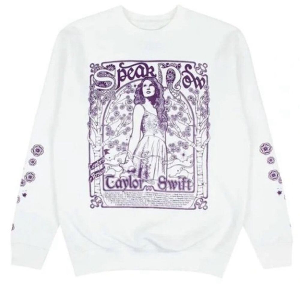 Taylor Swift Speak Now Taylor’s Version Tracklist Crewneck Sweatshirt Small - Picture 1 of 10